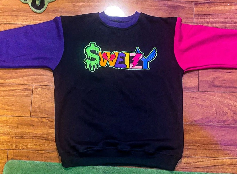 Black Multi-Color Sweizy Sweatshirt