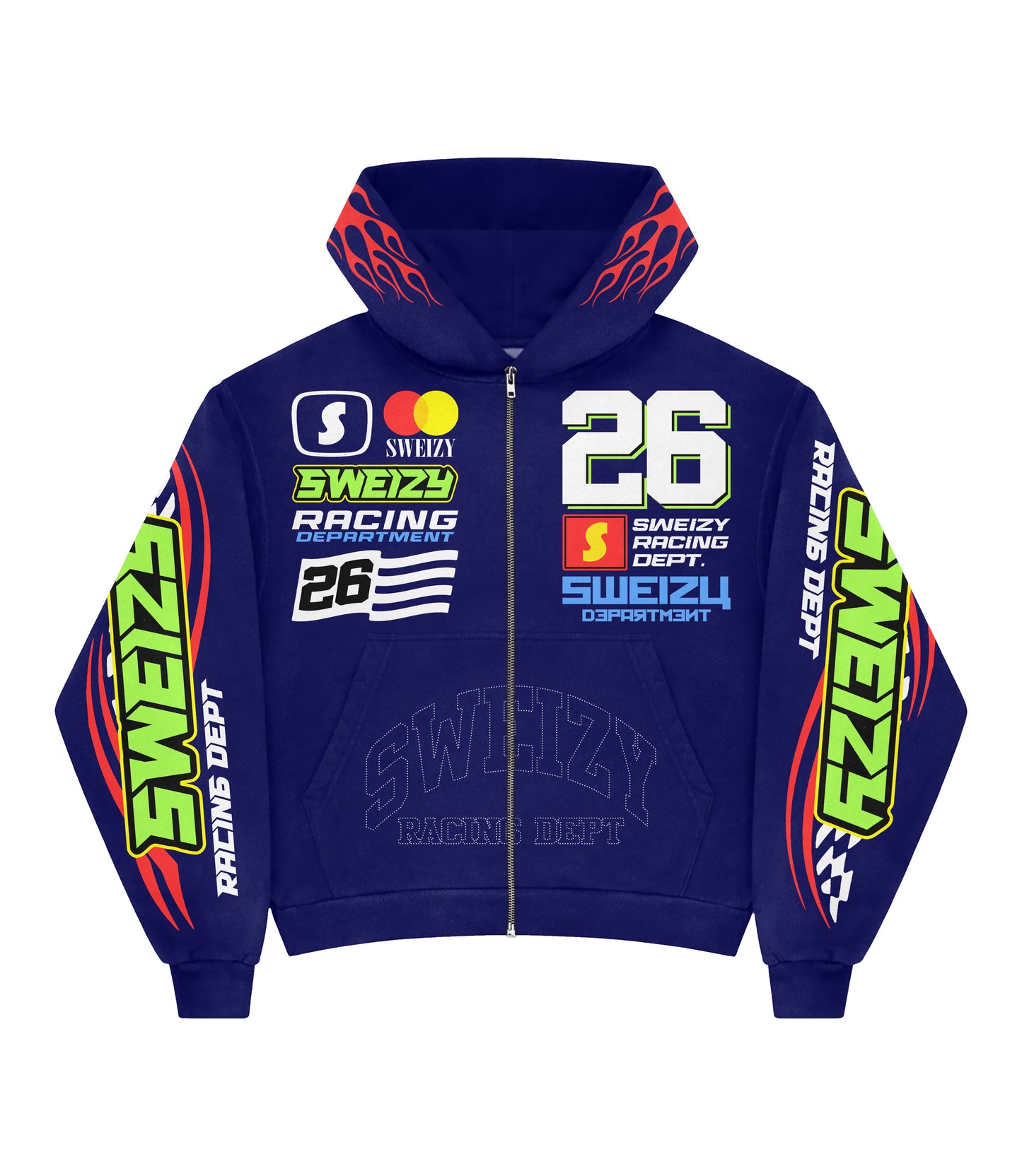 RACING ZIP UP HOODIE